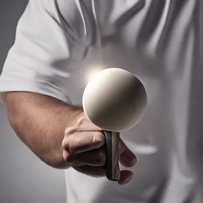 ping pong ball that looks like a ping pong racket